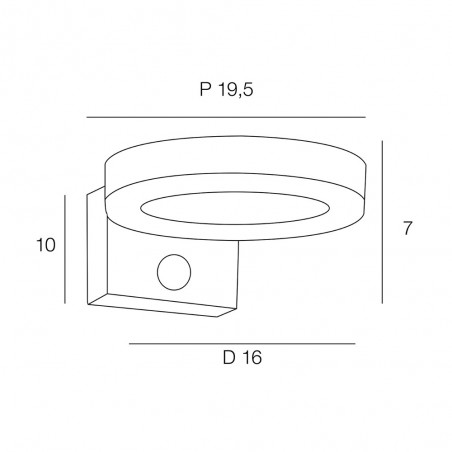 Applique solaire à LED avec détecteur de mouvement Halo (8W)