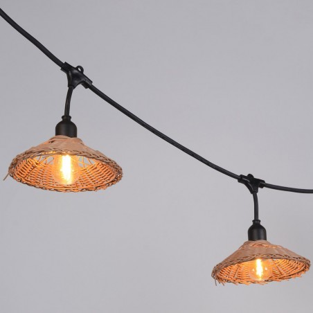 Guinguette á LED d'extérieur Paillote (10x1W)