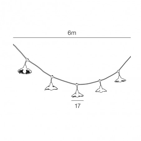 Guinguette á LED d'extérieur Paillote (10x1W)