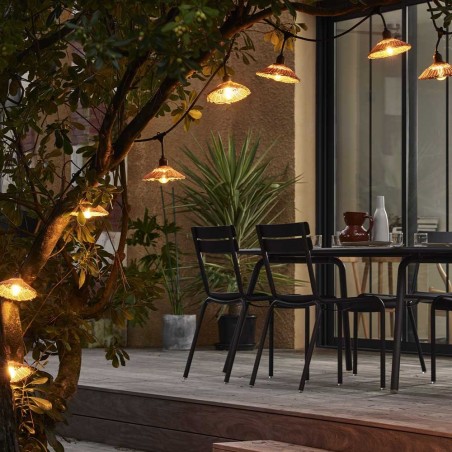 Guinguette á LED d'extérieur Paillote (10x1W)
