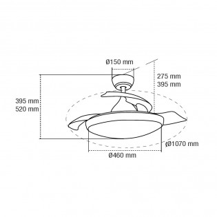 Ventilateur de plafond á LED Nuba (45W)