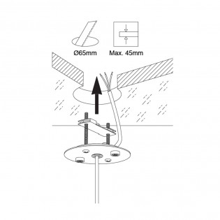 Florón empotrable para lámparas de techo