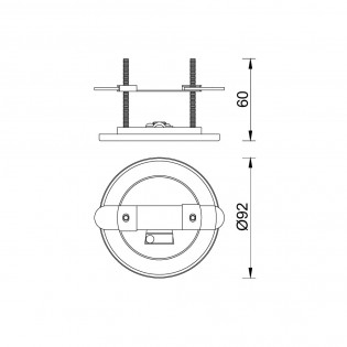 Florón empotrable para lámparas de techo