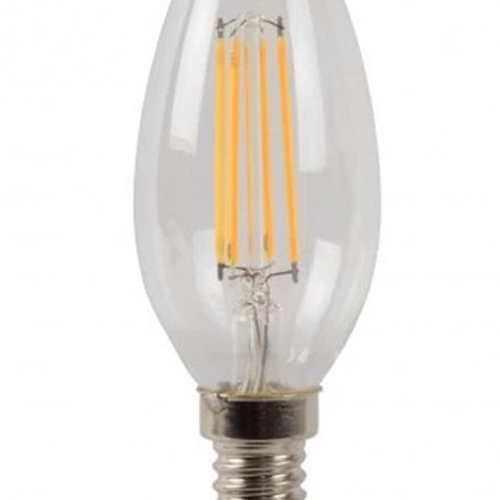 Bombilla filamentos LED E27 Transparente C35 (4W)