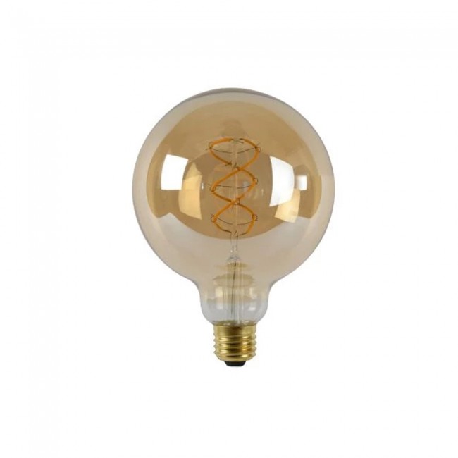 Bombilla filamentos LED E27 Ámbar G125 (5W)