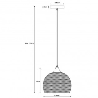 Lámpara colgante Mesh III