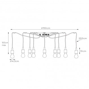 Lámpara colgante Fix Multiple (10 luces)