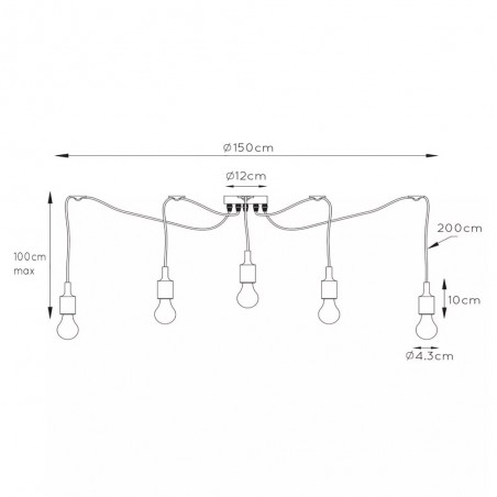Lámpara colgante Fix Multiple (5 luces)