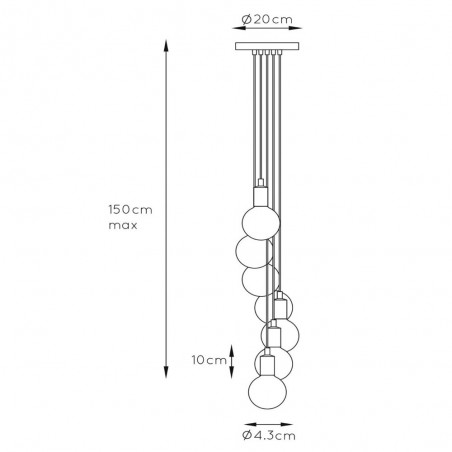 Lámpara colgante Fix Multiple (7 luces)