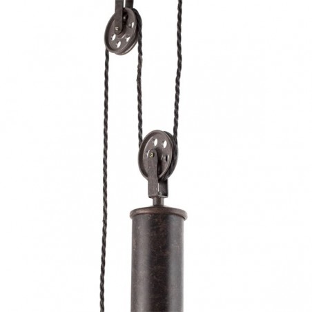 Lampe rustique avec poulie WINCH 