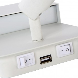 Applique avec lecteur á LED et USB Boxer (10+3W)