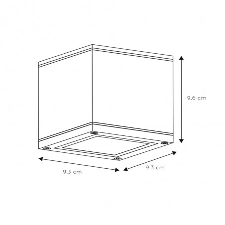 Spot de plafond pour bains Aven Square
