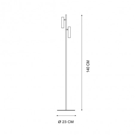 Lampadaire á LED Philon (2x4.5W)