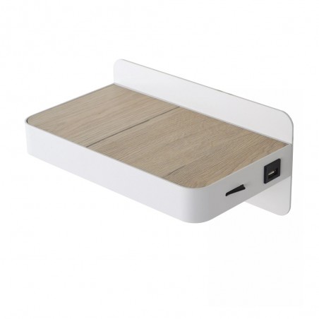 Applique LED avec étagère et USB Atkin (6W)