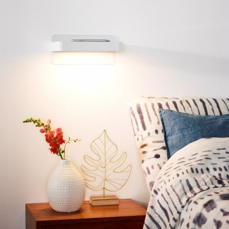 Applique LED avec étagère et USB Atkin (6W)