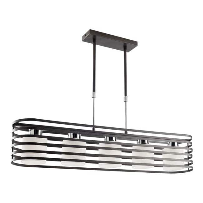 Lampe Cell 2 wengué (5 lumières)