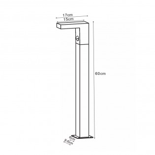 Balisé d'exterieur á LED avec sensor Texas (8W)