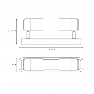 Regletté á LED pour bains Lennert (2x5W)