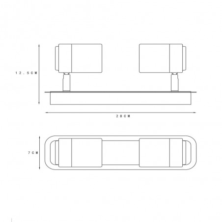 Regletté á LED pour bains Lennert (2x5W)