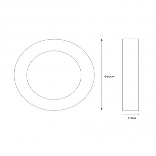 Plafonnier á LED pour bains Brice Round (30W)