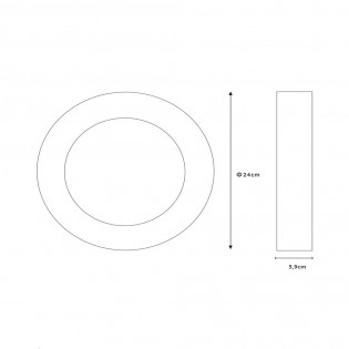 Plafonnier á LED pour bains Brice Round (15W)