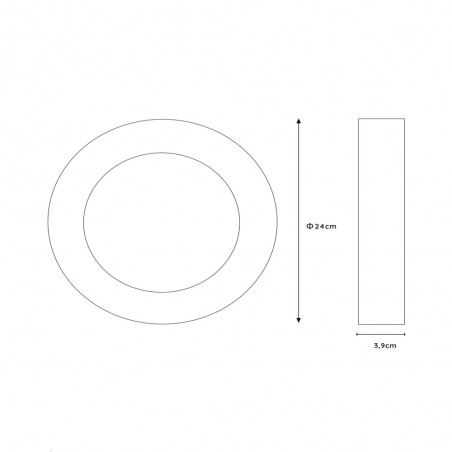 Plafonnier á LED pour bains Brice Round (15W)