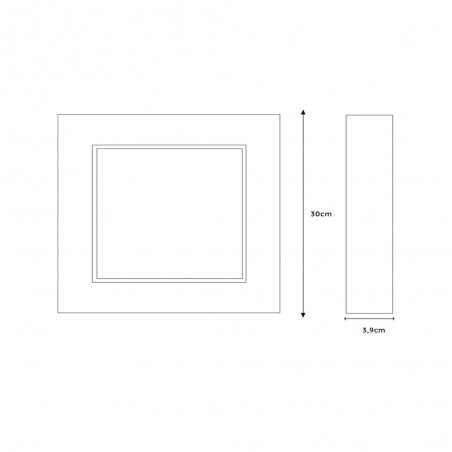 Plafonnier á LED pour bains Brice Square (30W)