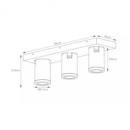 Regletté á LED pour bains Taylor (3x5W)
