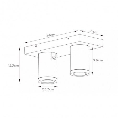 Regletté á LED pour bains Taylor (2x5W)