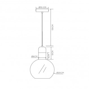 Lampe de plafond Julius Opale