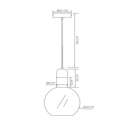 Lampe de plafond Julius Opale