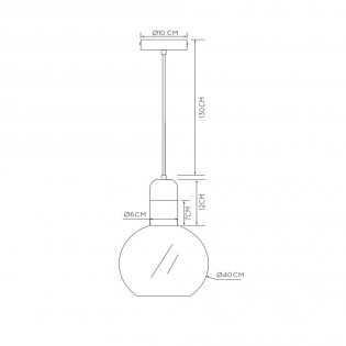 Lampe de suspension Julius Opale