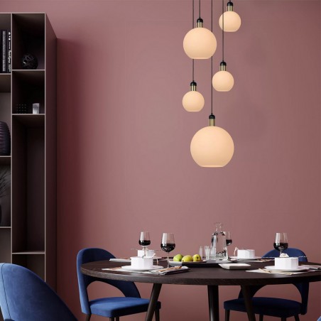 Lampe de suspension Julius Opale (5 lumieres)