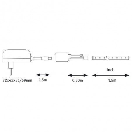 Bande á LED 1,5 mètres FlexLED 3D RGB (11W)
