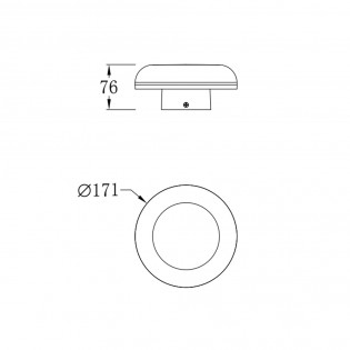 Applique d'Éxterieur á LED Ova Round (6W)