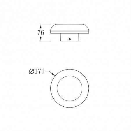 Applique d'Éxterieur á LED Ova Round (6W)