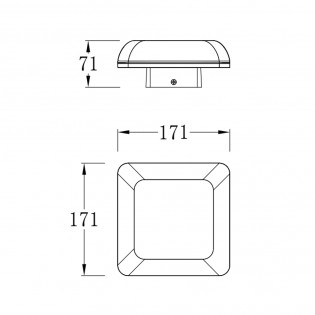 Applique d'Éxterieur á LED Ova Square (6W)