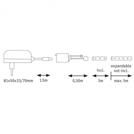 Bande á LED 3 métres YourLED Eco Basic Set RGB (14,5W)