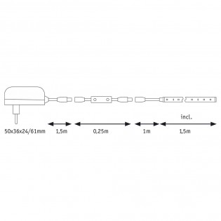 Bande á LED 1,5 mètres FlexLED 3D 3000ºK (5W)