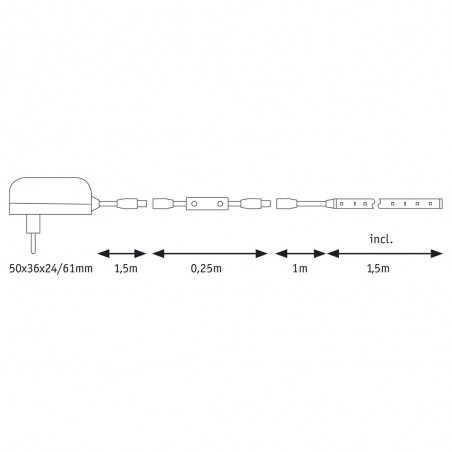 Bande á LED 1,5 mètres FlexLED 3D 3000ºK (5W)