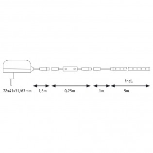 Bande á LED 5 mètres FlexLED 3D 3000ºK (10.5W)