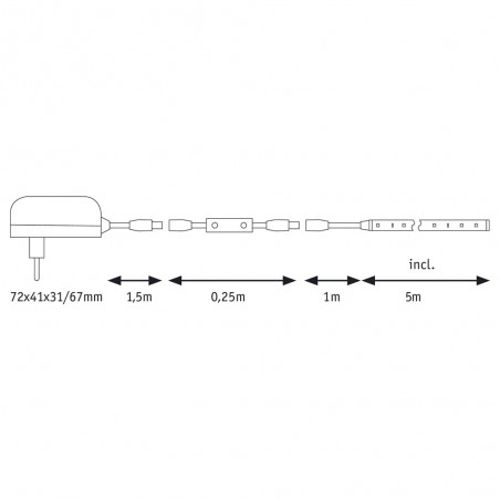 Bande á LED 5 mètres FlexLED 3D 3000ºK (10.5W)