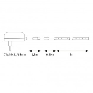 Bande LED 5 mètres SimpLED Basic Set 3000ºK (17W)