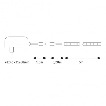 Bande LED 5 mètres SimpLED Basic Set 3000ºK (17W)