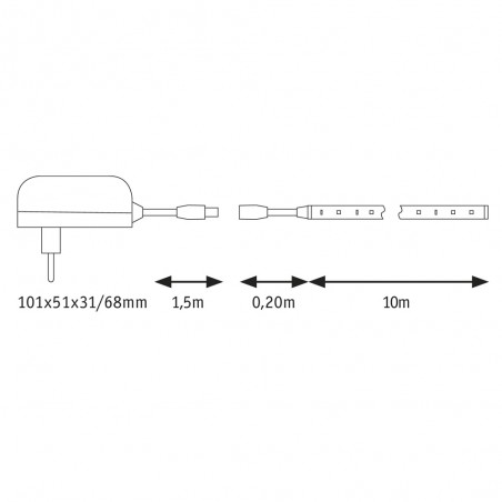 Bande LED 10 mètres SimpLED Basic Set 6500ºK (22W)