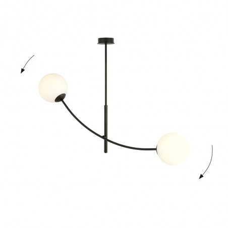 Lampe de plafond Helmet Opal (2 lumieres)