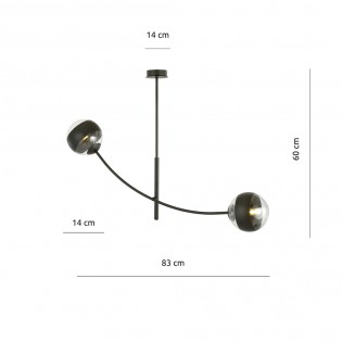 Lampe de plafond Helmet (2 lumieres)