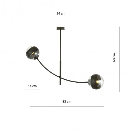 Lampe de plafond Helmet (2 lumieres)