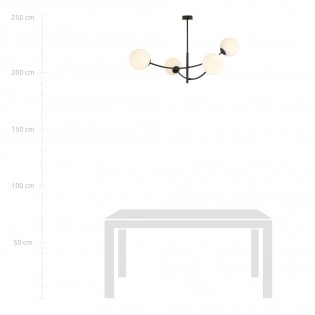 Lampe de plafond Helmet Opal (4 lumieres)