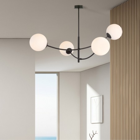 Lampe de plafond Helmet Opal (4 lumieres)